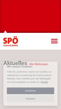 Vorschau der mobilen Webseite vorarlberg.spoe.at, SPÖ Vorarlberg