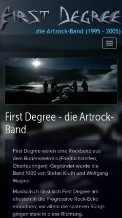Vorschau der mobilen Webseite www.firstdegree.de, First Degree