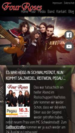Vorschau der mobilen Webseite www.fourroses.de, Four Roses