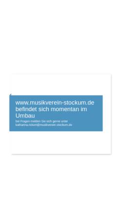 Vorschau der mobilen Webseite www.musikverein-stockum.de, Musikverein Stockum