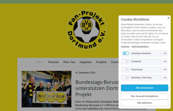 Vorschau von www.fanprojekt-dortmund.de, Fanprojekt Dortmund