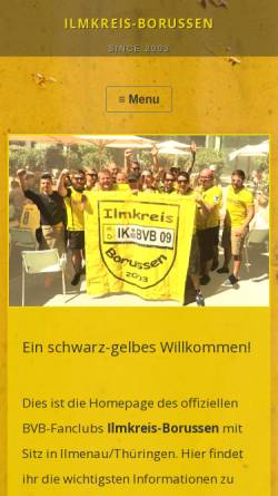 Vorschau der mobilen Webseite www.ik-bvb.de, Ilmkreis Borussen