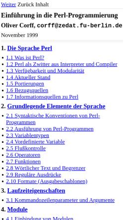 Vorschau der mobilen Webseite userpage.fu-berlin.de, Einführung in die Perl-Programmierung