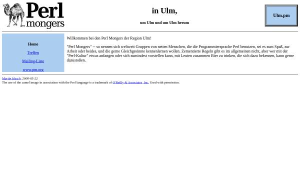 Vorschau von ulm.pm.org, Perl Monger in Ulm