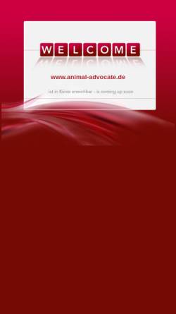 Vorschau der mobilen Webseite www.animal-advocate.de, Animal Advocate e.V