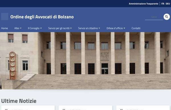 Vorschau von www.ordineavvocati.bz.it, Rechtsanwaltskammer Bozen