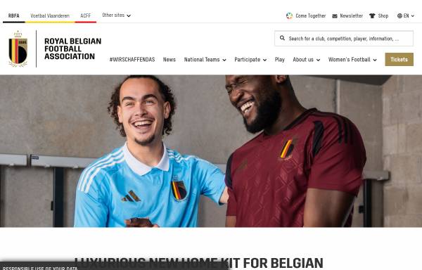 Vorschau von www.belgianfootball.be, Königlicher Belgischer Fußballverband