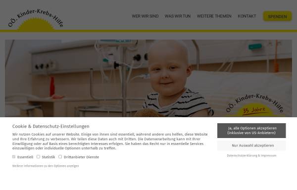 Vorschau von www.kinderkrebshilfe.or.at, Kinder-Krebs-Hilfe Oberösterreich