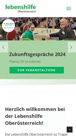 Vorschau der mobilen Webseite ooe.lebenshilfe.org, Lebenshilfe Oberösterreich