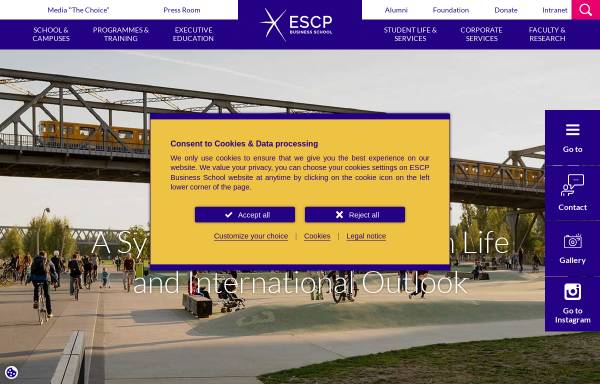 Vorschau von www.escp-eap.de, ESCP-EAP Europäische Wirtschaftshochschule Berlin
