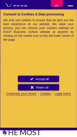 Vorschau der mobilen Webseite www.escp-eap.de, ESCP-EAP Europäische Wirtschaftshochschule Berlin