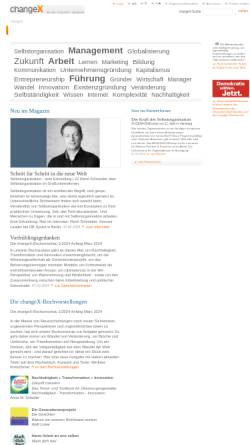 Vorschau der mobilen Webseite www.changex.de, ChangeX: Wandel in Wirtschaft und Gesellschaft