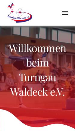 Vorschau der mobilen Webseite www.turngau-waldeck.de, Turngau Waldeck