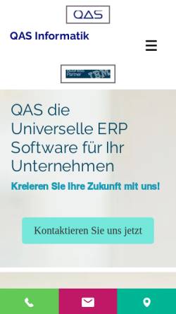 Vorschau der mobilen Webseite www.qas.at, QAS Informatik GmbH.