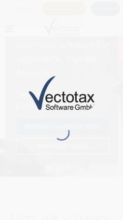 Vorschau der mobilen Webseite www.vectotax.de, Vectotax Software GmbH