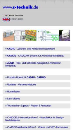 Vorschau der mobilen Webseite c-technik.de, C-TECHNIK Software GmbH