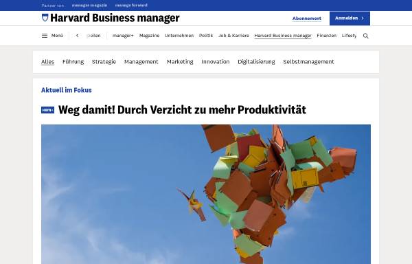 Vorschau von www.harvardbusinessmanager.de, Harvard Businessmanager