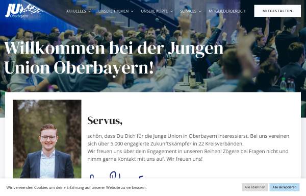 Vorschau von www.ju-oberbayern.de, Junge Union Oberbayern