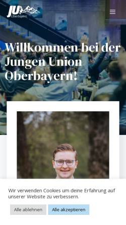 Vorschau der mobilen Webseite www.ju-oberbayern.de, Junge Union Oberbayern