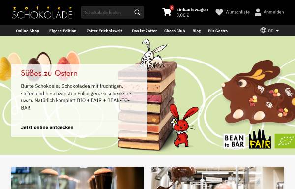 Vorschau von www.zotter.at, Zotter Schokoladen Manufaktur GmbH