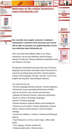 Vorschau der mobilen Webseite www.chinabooks.ch, Chinabooks