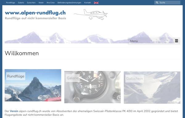 Vorschau von www.alpen-rundflug.ch, alpen-rundflug.ch