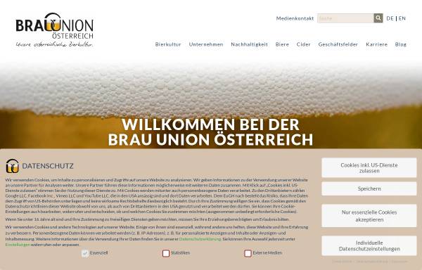 Vorschau von www.brauunion.at, Brau Union Österreich