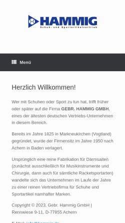 Vorschau der mobilen Webseite www.hammig.de, Hammig GmbH