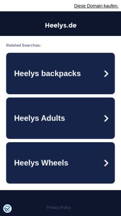 Vorschau der mobilen Webseite www.heelys.de, Heeling Sports EMEA Germany