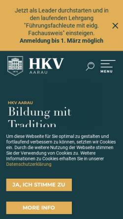 Vorschau der mobilen Webseite www.hkvaarau.ch, Handelsschule KV Aarau