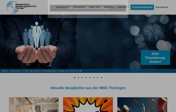 Vorschau von www.mbg-thueringen.de, Mittelständische Beteiligungsgesellschaft Thüringen mbH
