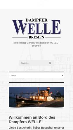 Vorschau der mobilen Webseite www.dampfer-welle.de, Verein Dampfer Welle e.V.