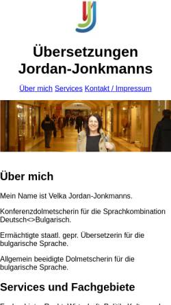 Vorschau der mobilen Webseite www.jundj.de, Velka Jordan-Jonkmanns