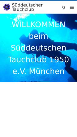 Vorschau der mobilen Webseite www.stc-muenchen.de, Tauchclub München