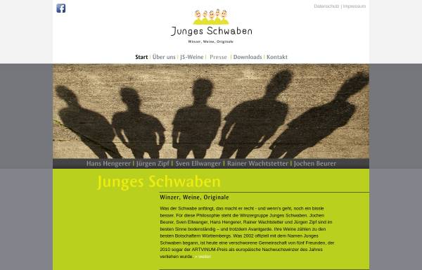 Vorschau von www.jungesschwaben.de, Winzergruppe Junges Schwaben