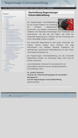 Vorschau der mobilen Webseite www.regensburger-universitaetsstiftung.de, Regensburger Universitätsstiftung