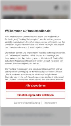 Vorschau der mobilen Webseite www.funkemedien.de, WAZ Mediengruppe