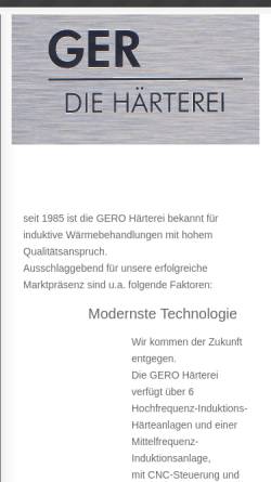 Vorschau der mobilen Webseite www.gero-schuero.de, Gero GmbH und Schüro oHG