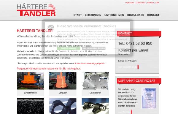 Vorschau von www.haerterei-tandler.de, Härterei Tandler GmbH & Co. KG
