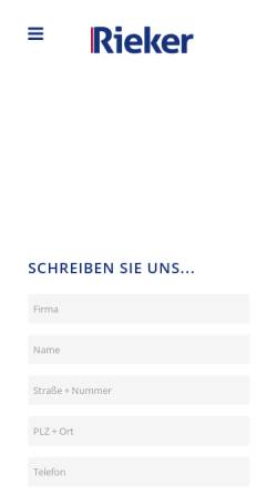 Vorschau der mobilen Webseite www.haerterei-rieker.de, Rudolf Rieker GmbH