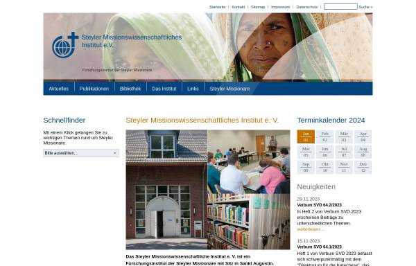 Vorschau von www.missionswissenschaft-augustin.de, Forschungsinstitut für Missionswissenschaft und Missionstheologie der Steyler Missionare