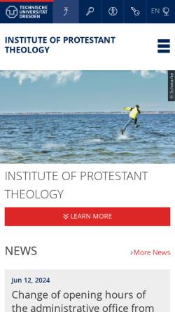 Vorschau der mobilen Webseite tu-dresden.de, Institut für Evangelische Theologie Dresden
