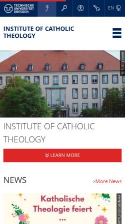 Vorschau der mobilen Webseite tu-dresden.de, Institut für Katholische Theologie - TU Dresden