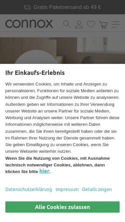 Vorschau der mobilen Webseite www.connox.de, Connox GmbH