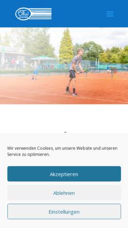 Vorschau der mobilen Webseite bwatennis.de, SV Blau-Weiß-Alstedde