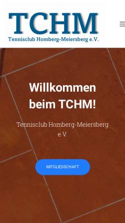 Vorschau der mobilen Webseite www.tc-homberg-meiersberg.de, TC Homberg-Meiersberg e.V.