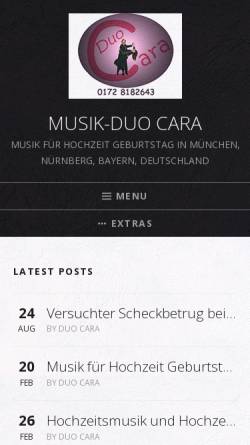 Vorschau der mobilen Webseite duo-cara.de, Cara