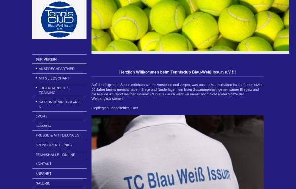Vorschau von www.tcissum.de, Tennisclub Blau-Weiß Issum e.V. 1963