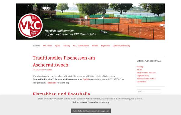 Vorschau von www.vkc-koeln.de, VKC Tennisclub e.V.