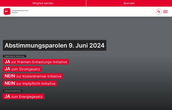 Vorschau von www.sp-bl.ch, Sozialdemokratische Partei Baselland - SP